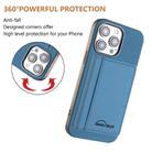 For iPhone 11 Pro Max Solid Color Horizontal Magnetic Card Bag RFID MagSafe Phone Case(Baby Blue) - 3