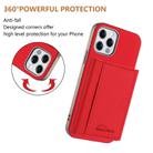 For iPhone 11 Solid Color Horizontal Magnetic Card Bag RFID MagSafe Phone Case(Red) - 3