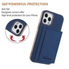 For iPhone 11 Solid Color Horizontal Magnetic Card Bag RFID MagSafe Phone Case(Dark Blue) - 3