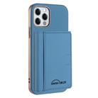 For iPhone 11 Solid Color Horizontal Magnetic Card Bag RFID MagSafe Phone Case(Baby Blue) - 1