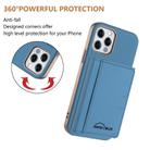 For iPhone 11 Solid Color Horizontal Magnetic Card Bag RFID MagSafe Phone Case(Baby Blue) - 3
