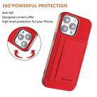 For iPhone 11 Pro Solid Color Horizontal Magnetic Card Bag RFID MagSafe Phone Case(Red) - 3