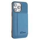 For iPhone 11 Pro Solid Color Horizontal Magnetic Card Bag RFID MagSafe Phone Case(Baby Blue) - 1