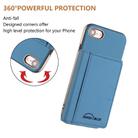For iPhone 8 / 7 / 6 Solid Color Horizontal Magnetic Card Bag RFID MagSafe Phone Case(Baby Blue) - 3