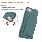 For iPhone 8 / 7 / 6 Solid Color Horizontal Magnetic Card Bag RFID MagSafe Phone Case(Green) - 3