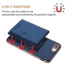 For iPhone 8 Plus / 7 Plus Solid Color Horizontal Magnetic Card Bag RFID MagSafe Phone Case(Dark Blue) - 2