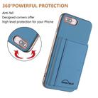 For iPhone 8 Plus / 7 Plus Solid Color Horizontal Magnetic Card Bag RFID MagSafe Phone Case(Baby Blue) - 3