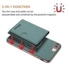 For iPhone 8 Plus / 7 Plus Solid Color Horizontal Magnetic Card Bag RFID MagSafe Phone Case(Green) - 2