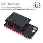 For iPhone 8 Plus / 7 Plus Solid Color Horizontal Magnetic Card Bag RFID MagSafe Phone Case(Black) - 2