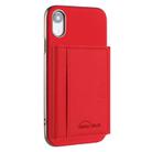 For iPhone XR Solid Color Horizontal Magnetic Card Bag RFID MagSafe Phone Case(Red) - 1