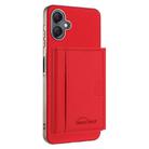 For Samsung Galaxy A06 Solid Color Horizontal Magnetic Card Bag RFID MagSafe Phone Case(Red) - 1