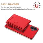 For Samsung Galaxy A06 Solid Color Horizontal Magnetic Card Bag RFID MagSafe Phone Case(Red) - 2