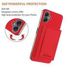 For Samsung Galaxy A06 Solid Color Horizontal Magnetic Card Bag RFID MagSafe Phone Case(Red) - 3