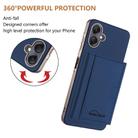 For Samsung Galaxy A06 Solid Color Horizontal Magnetic Card Bag RFID MagSafe Phone Case(Dark Blue) - 3