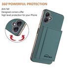 For Samsung Galaxy A06 Solid Color Horizontal Magnetic Card Bag RFID MagSafe Phone Case(Green) - 3