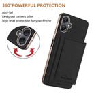 For Samsung Galaxy A06 Solid Color Horizontal Magnetic Card Bag RFID MagSafe Phone Case(Black) - 3