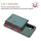 For Samsung Galaxy A25 Solid Color Horizontal Magnetic Card Bag RFID MagSafe Phone Case(Green) - 2
