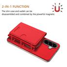 For Samsung Galaxy A26 Solid Color Horizontal Magnetic Card Bag RFID MagSafe Phone Case(Red) - 2