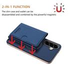 For Samsung Galaxy A26 Solid Color Horizontal Magnetic Card Bag RFID MagSafe Phone Case(Dark Blue) - 2