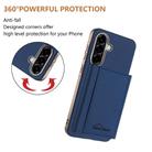 For Samsung Galaxy A26 Solid Color Horizontal Magnetic Card Bag RFID MagSafe Phone Case(Dark Blue) - 3