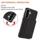 For Samsung Galaxy A55 Solid Color Horizontal Magnetic Card Bag RFID MagSafe Phone Case(Black) - 3