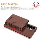 For Samsung Galaxy A56 Solid Color Horizontal Magnetic Card Bag RFID MagSafe Phone Case(Brown) - 2