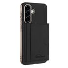For Samsung Galaxy A56 Solid Color Horizontal Magnetic Card Bag RFID MagSafe Phone Case(Black) - 1