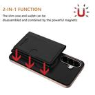 For Samsung Galaxy A56 Solid Color Horizontal Magnetic Card Bag RFID MagSafe Phone Case(Black) - 2