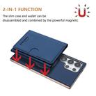 For Samsung Galaxy S23 Ultra 5G Solid Color Horizontal Magnetic Card Bag RFID MagSafe Phone Case(Dark Blue) - 2
