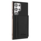 For Samsung Galaxy S23 Ultra 5G Solid Color Horizontal Magnetic Card Bag RFID MagSafe Phone Case(Black) - 1