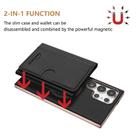 For Samsung Galaxy S23 Ultra 5G Solid Color Horizontal Magnetic Card Bag RFID MagSafe Phone Case(Black) - 2