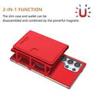 For Samsung Galaxy S25 Ultra 5G Solid Color Horizontal Magnetic Card Bag RFID MagSafe Phone Case(Red) - 2