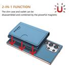 For Samsung Galaxy S25 Ultra 5G Solid Color Horizontal Magnetic Card Bag RFID MagSafe Phone Case(Baby Blue) - 2