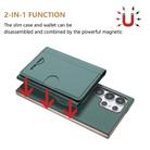 For Samsung Galaxy S25 Ultra 5G Solid Color Horizontal Magnetic Card Bag RFID MagSafe Phone Case(Green) - 2
