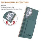 For Samsung Galaxy S25 Ultra 5G Solid Color Horizontal Magnetic Card Bag RFID MagSafe Phone Case(Green) - 3