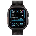 For Apple Watch 42mm / 41mm / 40mm / 38mm xDfind Umbrella Buckle Think Mesh Milanese Stainless Steel Watch Band(Black) - 3