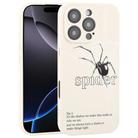 For iPhone 16 Pro Graffiti Spider TPU Phone Case(Beige Black Spider) - 1
