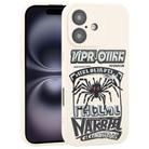 For iPhone 16 Plus Graffiti Spider TPU Phone Case(Beige Red Eyed Spider) - 1