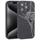 For iPhone 15 Pro Max Graffiti Spider TPU Phone Case(Black Grey Spider) - 1