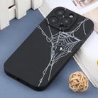 For iPhone 14 Pro Graffiti Spider TPU Phone Case(Black Grey Spider) - 2