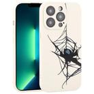For iPhone 13 Pro Max Graffiti Spider TPU Phone Case(Beige Blue Love Spider) - 1