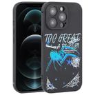 For iPhone 12 Pro Max Graffiti Spider TPU Phone Case(Black Dark Blue Spider) - 1