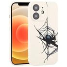 For iPhone 12 mini Graffiti Spider TPU Phone Case(Beige Blue Love Spider) - 1