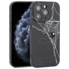 For iPhone 11 Pro Graffiti Spider TPU Phone Case(Black Grey Spider) - 1