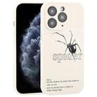For iPhone 11 Pro Graffiti Spider TPU Phone Case(Beige Black Spider) - 1