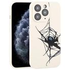 For iPhone 11 Pro Graffiti Spider TPU Phone Case(Beige Blue Love Spider) - 1