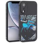 For iPhone XR Graffiti Spider TPU Phone Case(Black Dark Blue Spider) - 1