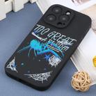 For iPhone XR Graffiti Spider TPU Phone Case(Black Dark Blue Spider) - 2