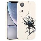 For iPhone XR Graffiti Spider TPU Phone Case(Beige Blue Love Spider) - 1