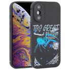For iPhone XS Max Graffiti Spider TPU Phone Case(Black Dark Blue Spider) - 1